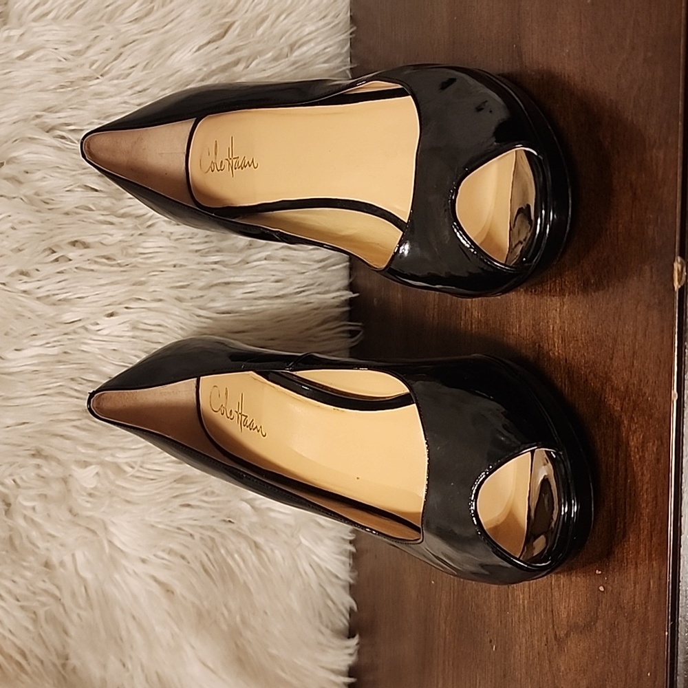 Cole Haan/Nike Air - Lainey - patent leather peep toe heels size 11 B